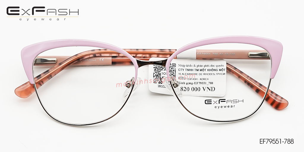 Gọng Kính Hợp Kim Exfash EF79551-788 - Hover