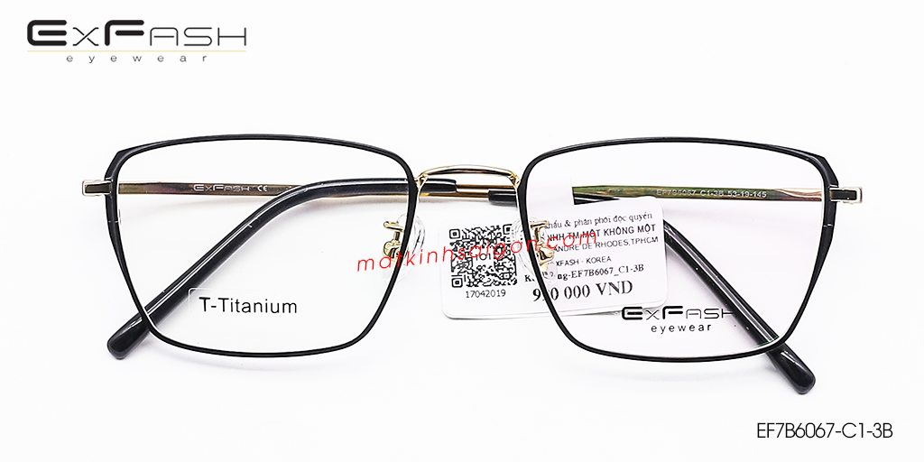 Gọng Kính B-Titanium Exfash EF7B6067-C1-3B - Hover