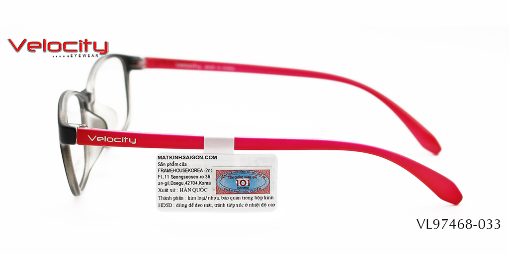 GỌNG KÍNH NHỰA NỮ VELOCITY VL97468-033 - Hình 5