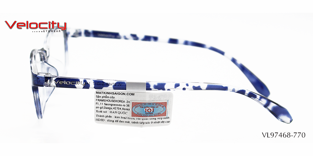 GỌNG KÍNH NHỰA NỮ VELOCITY VL97468-770 - Hình 5