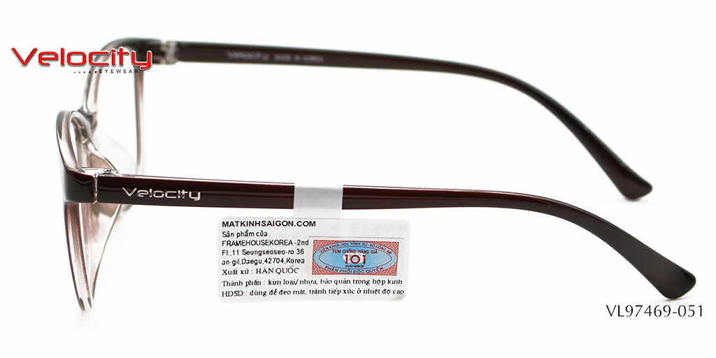 GỌNG KÍNH NHỰA NỮ VELOCITY VL97469-051 - Hình 4