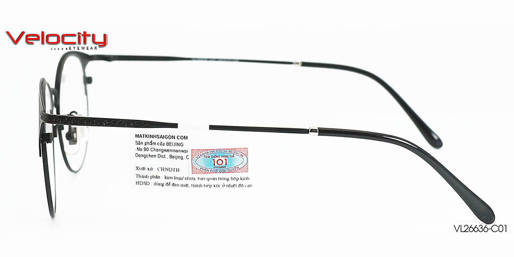 GỌNG KÍNH HỢP KIM VELOCITY VL26636-C01 - Hình 5
