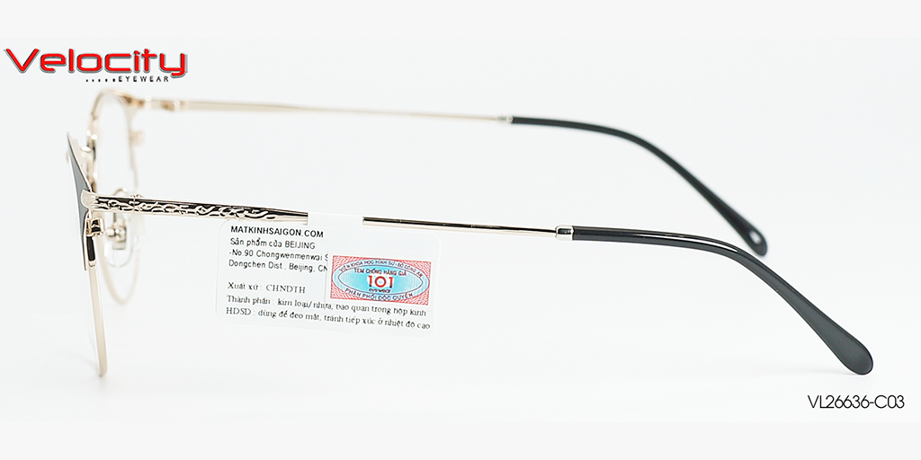 GỌNG KÍNH HỢP KIM VELOCITY VL26636-C03 - Hình 5