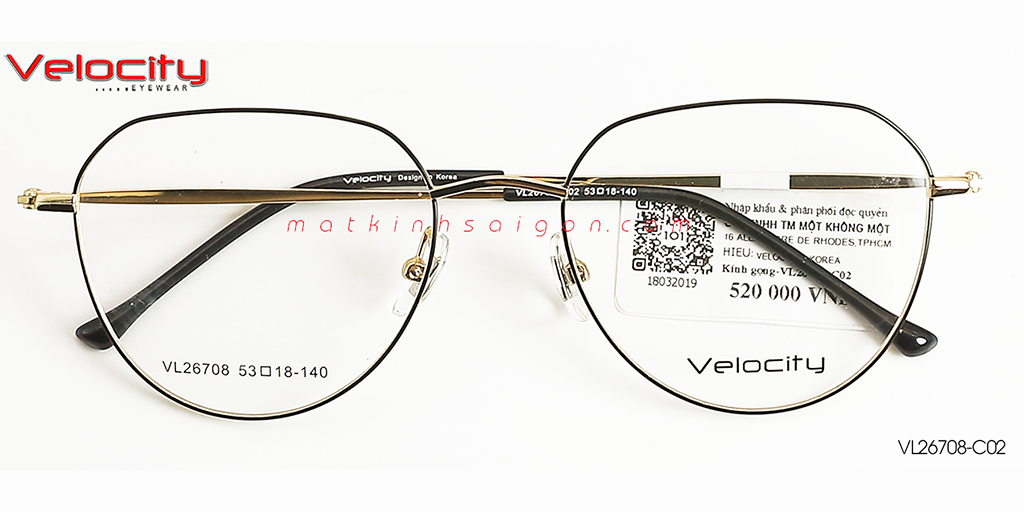 GỌNG KÍNH HỢP KIM VELOCITY VL26708-C02 - Hover