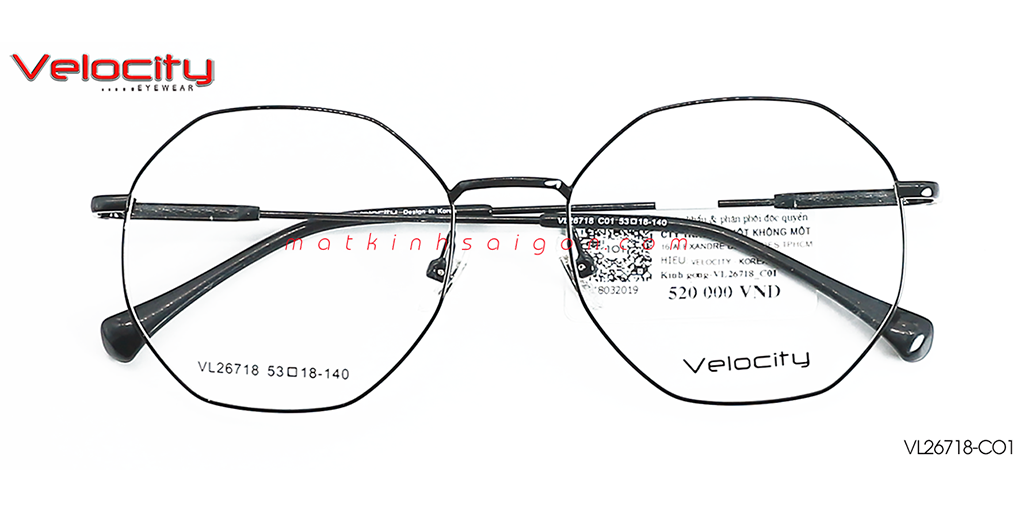 GỌNG KÍNH HỢP KIM VELOCITY VL26718-CO1 - Hover