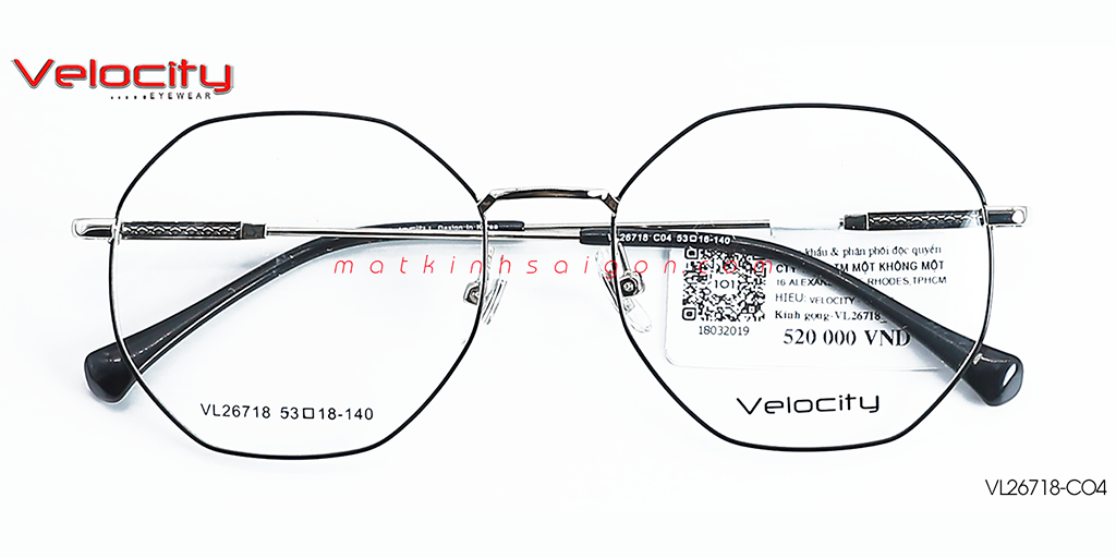 GỌNG KÍNH HỢP KIM VELOCITY VL26718-CO4 - Hover