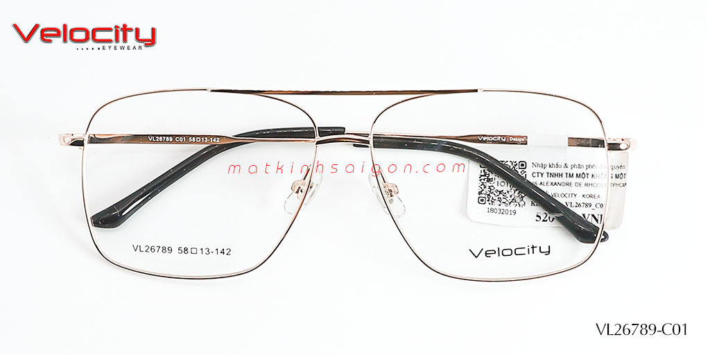 GỌNG KÍNH HỢP KIM VELOCITY VL26789-C01 - Hover