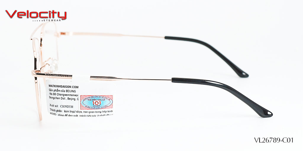 GỌNG KÍNH HỢP KIM VELOCITY VL26789-C01 - Hình 5