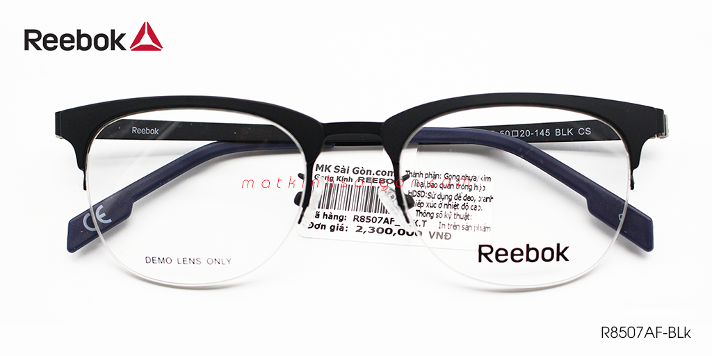 Gọng Kính Nhựa Hợp Kim Reebok R8507AF-BLK - Hover