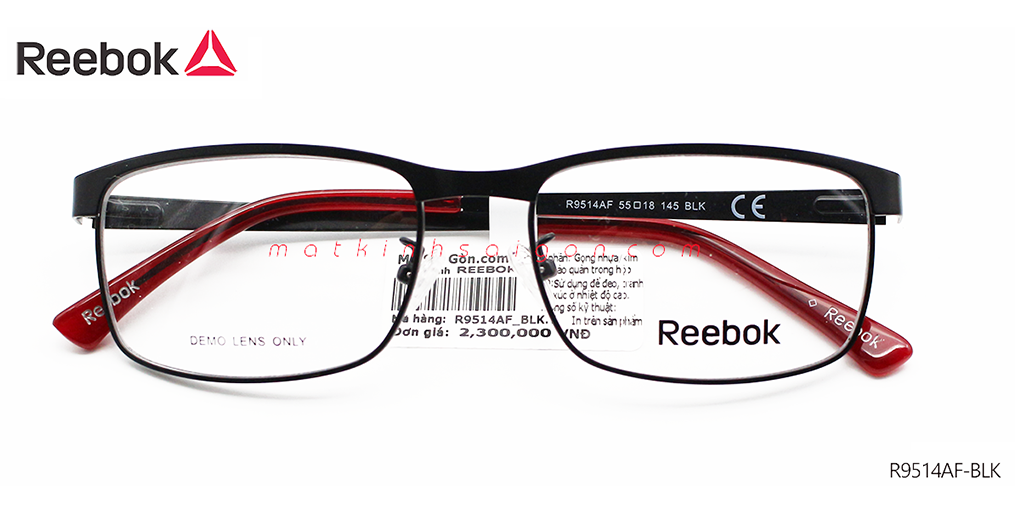 Gọng Kính Hợp Kim Reebok R9514AF-BLK - Hover