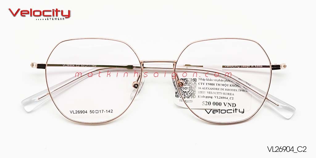 GỌNG KÍNH HỢP KIM VELOCITY VL26904_C2 - Hover
