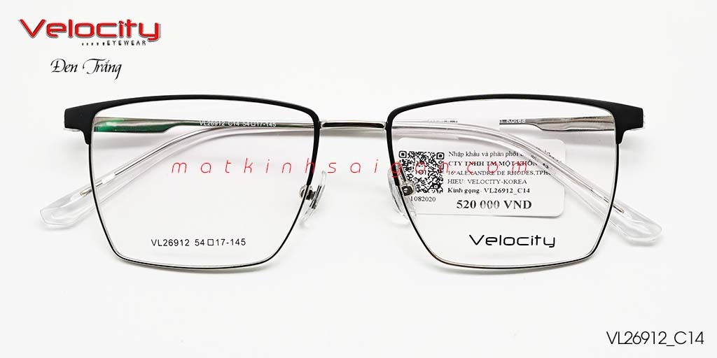 GỌNG KÍNH HỢP KIM VELOCITY VL26912_C14 - Hover