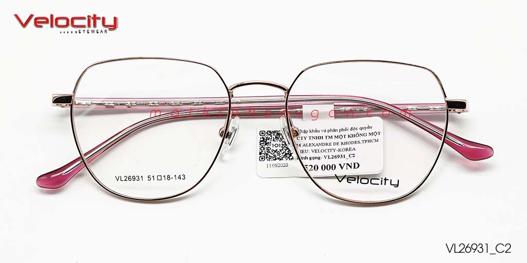 GỌNG KÍNH HỢP KIM VELOCITY VL26931_C2 - Hover