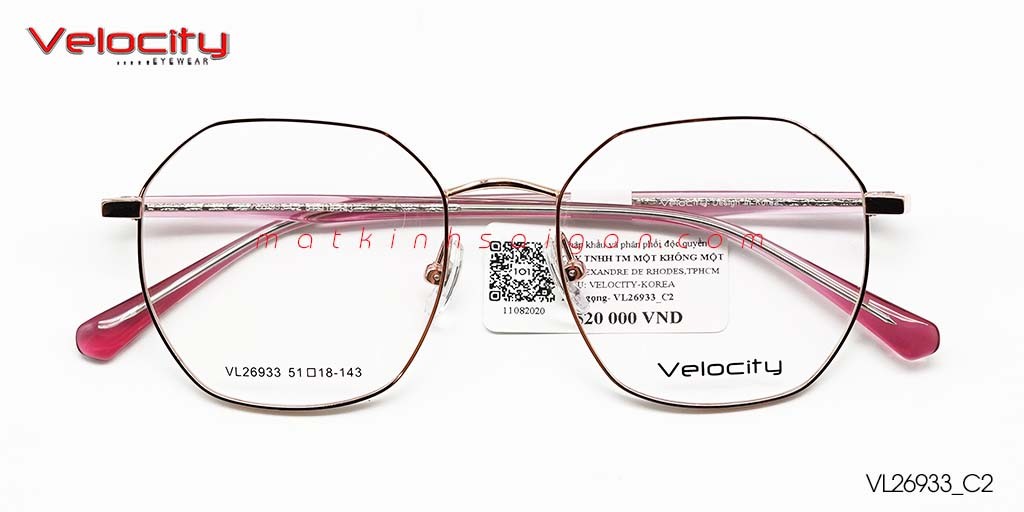 GỌNG KÍNH HỢP KIM VELOCITY VL26933_C2 - Hover