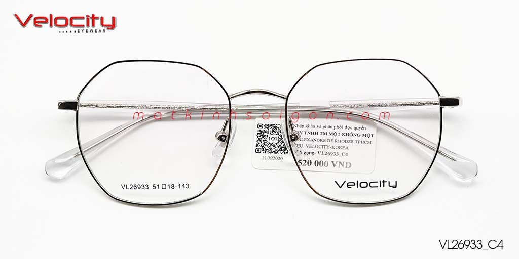 GỌNG KÍNH HỢP KIM VELOCITY VL26933_C4 - Hover