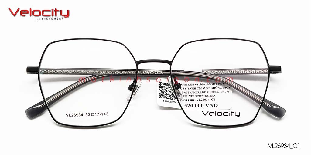 GỌNG KÍNH HỢP KIM VELOCITY VL26934_C1 - Hover