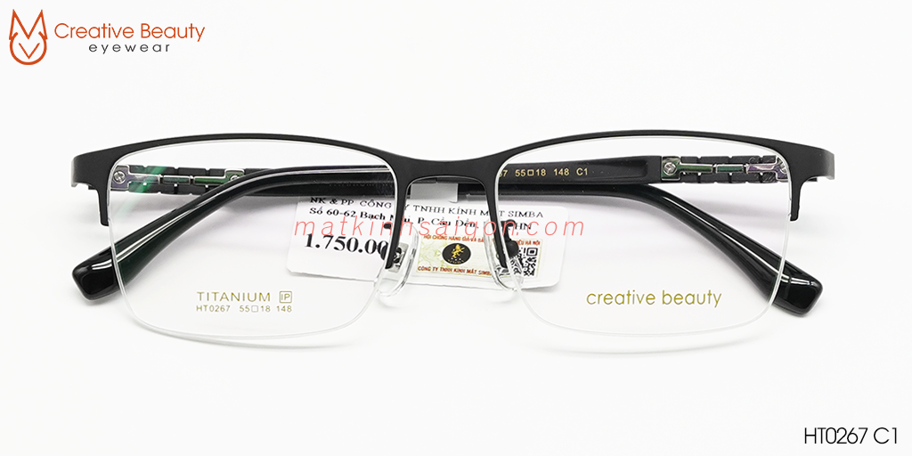 GỌNG KÍNH CREATIVE BEAUTY HT0267 C1 - Hover