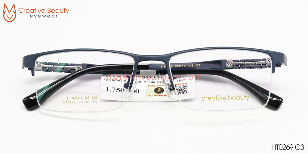 GỌNG KÍNH CREATIVE BEAUTY HT0269 C3 - Hover