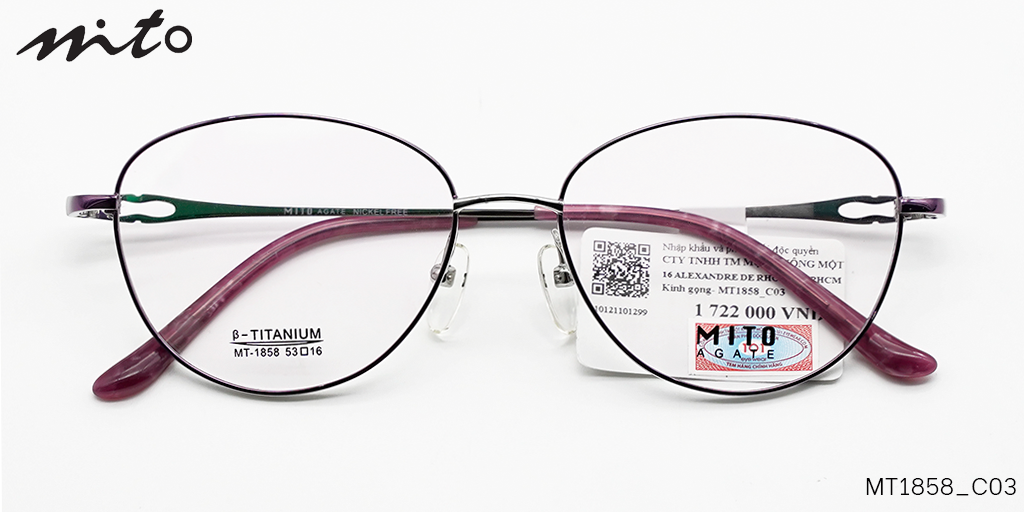 Gọng Kính Nữ Mito B-Titanium MT1858_C03 - Hover