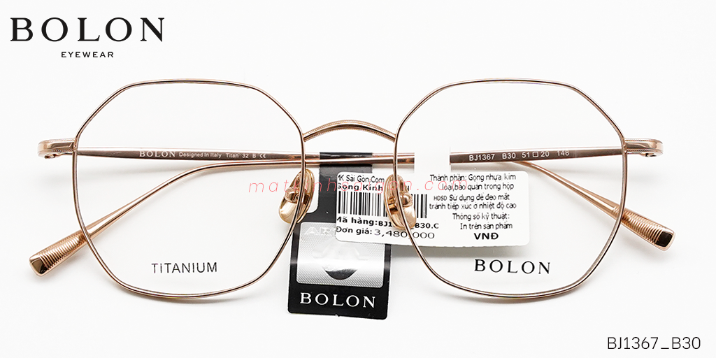 GỌNG KÍNH TITANIUM BOLON BJ1367_30 - Hover
