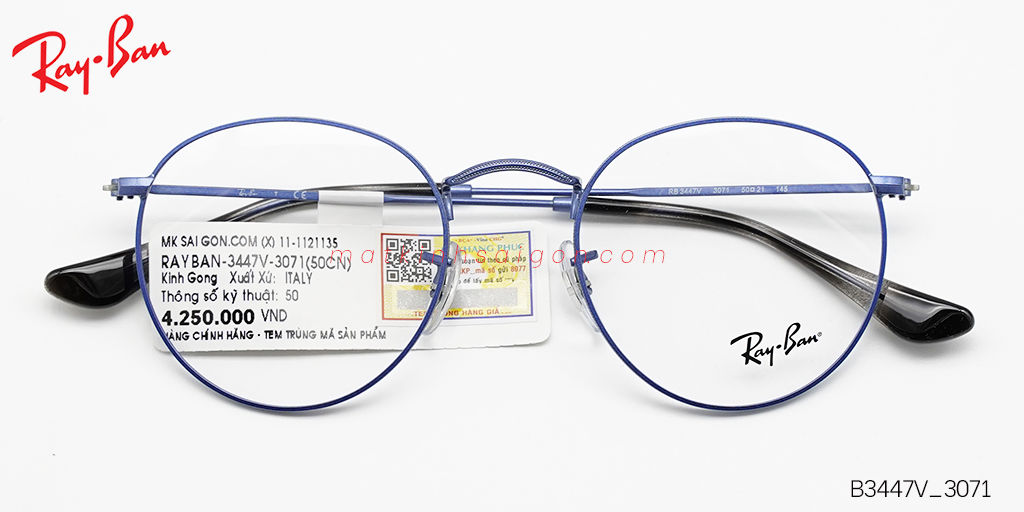 Gọng Kính Hợp Kim Metal RayBan RB3447V_3071 - Hover