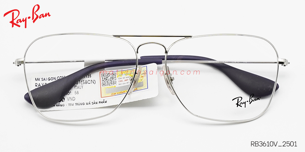 Gọng Kính Hợp Kim Metal RayBan RB3610V_2501 - Hover