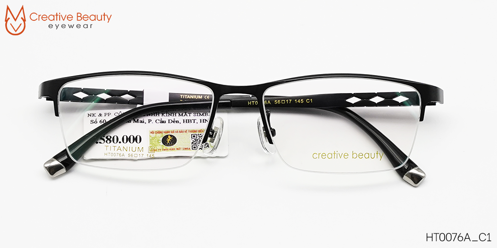GỌNG KÍNH CREATIVE BEAUTY HT0076A C1 - Hover