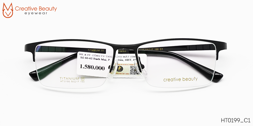 GỌNG KÍNH CREATIVE BEAUTY HT0199 C1 - Hover
