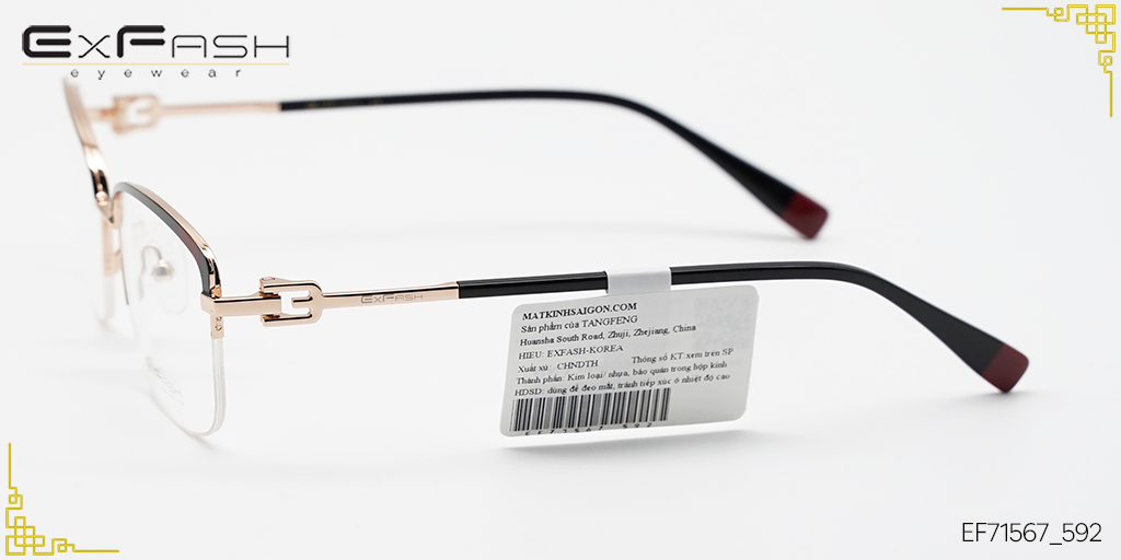 Gọng Kính Hợp Kim Exfash EF71567_592 - Hình 5