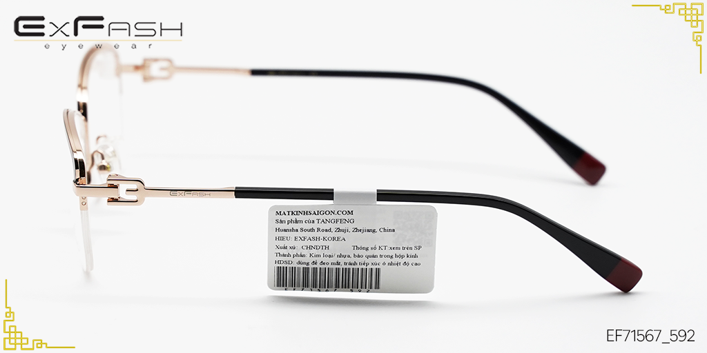 Gọng Kính Hợp Kim Exfash EF71567_592 - Hình 6
