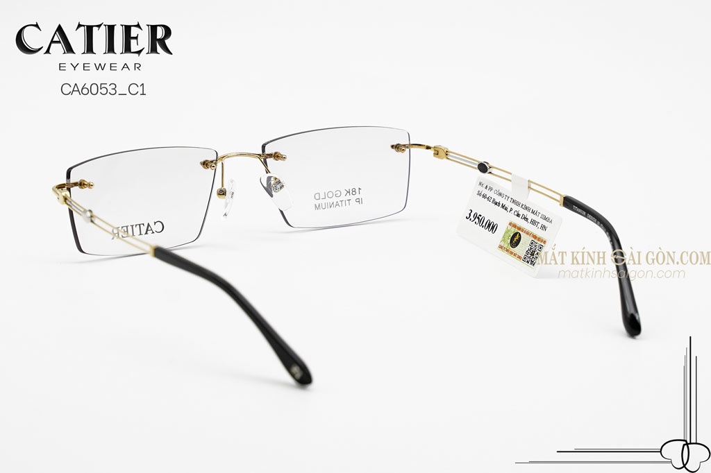 Gọng Kính Khoan Catier CA6053 C1 - Hình 4