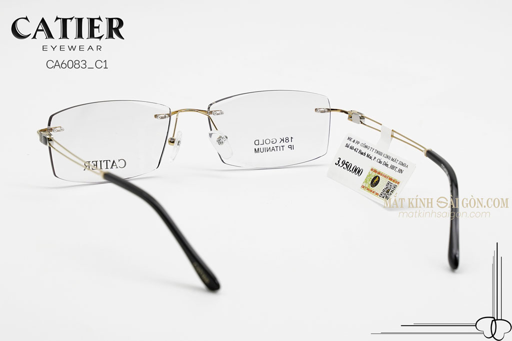 Gọng Kính Khoan Catier CA6083 C1 - Hình 4