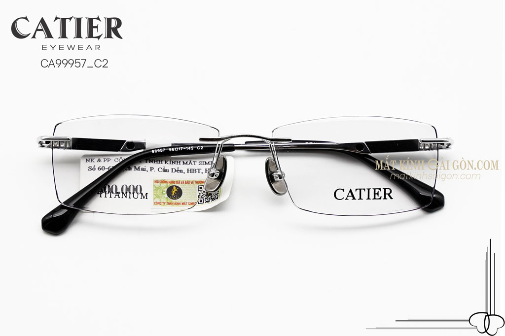 Gọng Kính Khoan Catier CA99957 C2 - Hover