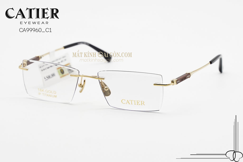 Gọng Kính Khoan Catier CA99960 C1 - Hình 6