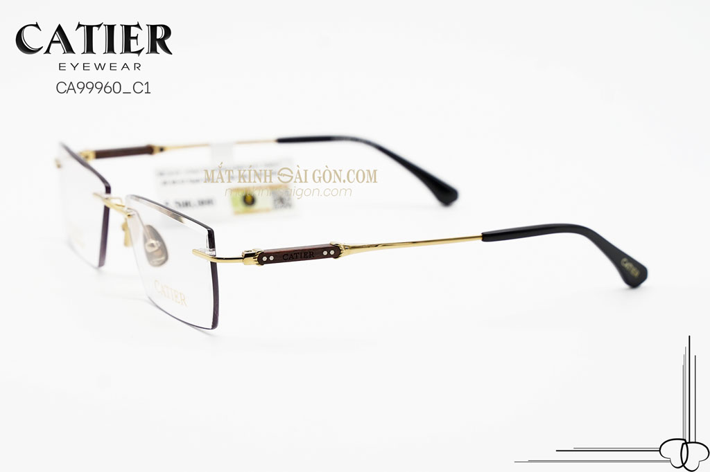 Gọng Kính Khoan Catier CA99960 C1 - Hình 7