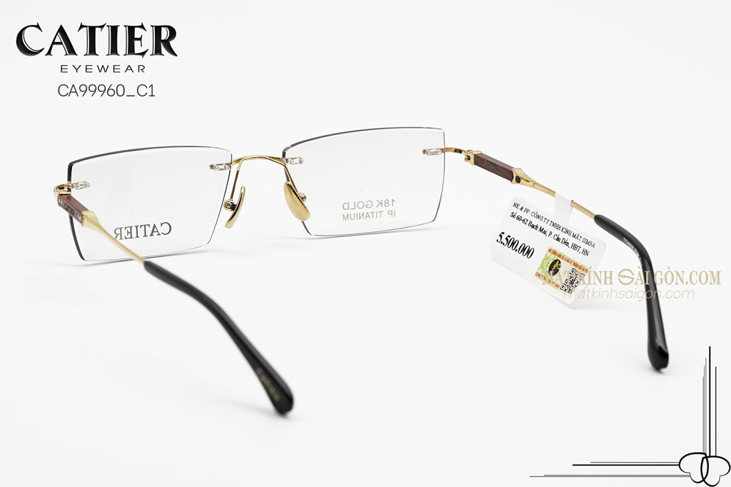 Gọng Kính Khoan Catier CA99960 C1 - Hình 5