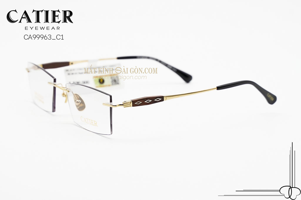 Gọng Kính Khoan Catier CA99963 C1 - Hình 6