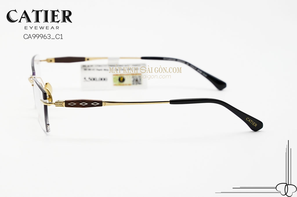 Gọng Kính Khoan Catier CA99963 C1 - Hình 7