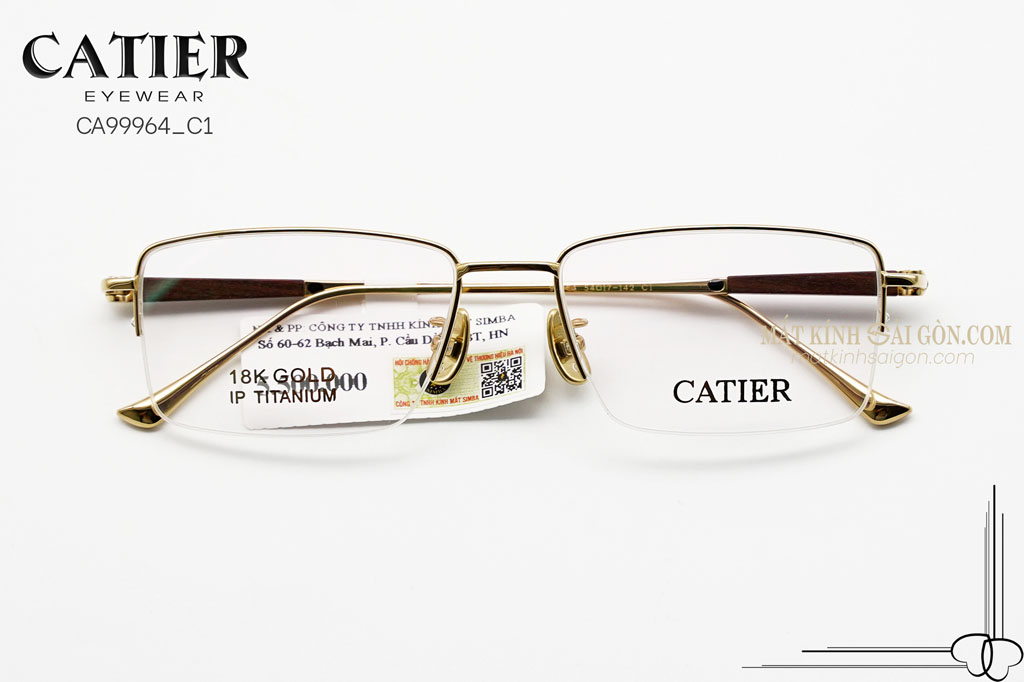Gọng Kính Titanium Catier CA99964 C1 - Hover