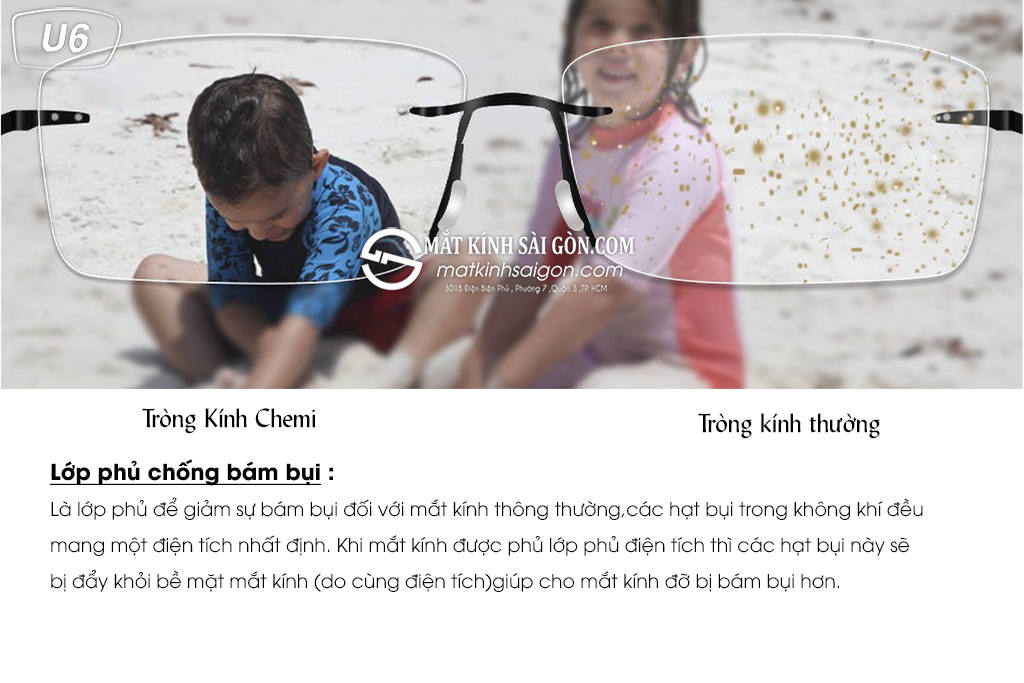 Tròng Kính 1.60 Chemi U6 BLUE LIGHT CUT - Hình 9