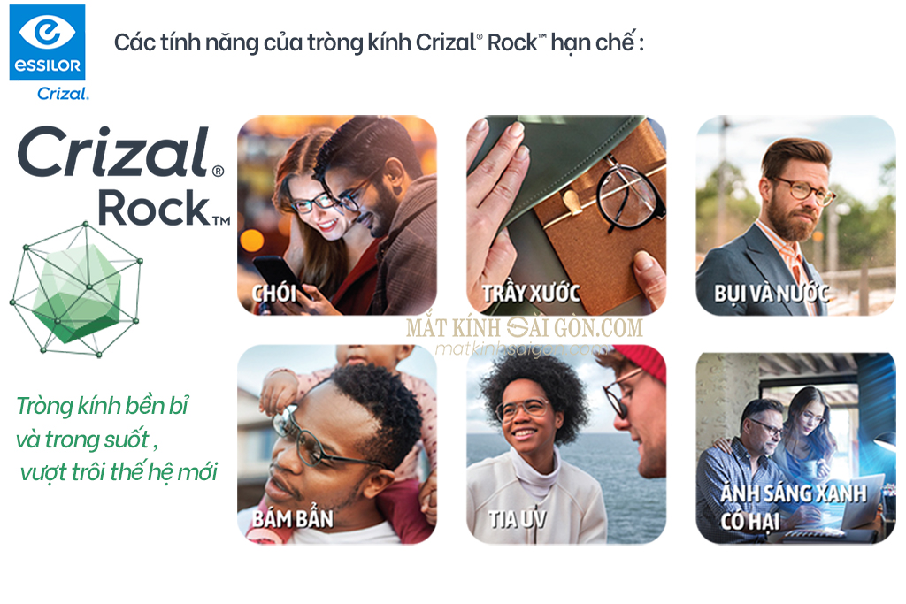 TRÒNG KÍNH 1.56 ESSILOR CRIZAL ROCK - Hình 4
