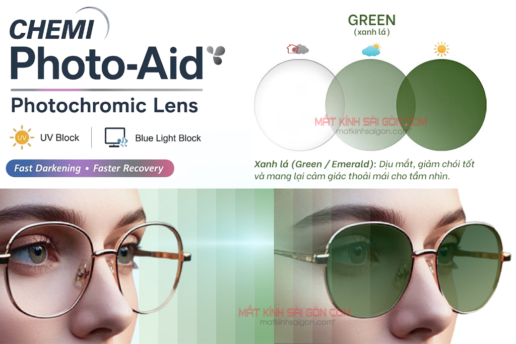 TRÒNG KÍNH ĐỔI MÀU CHEMI PHOTO AID 1.60 - Hình 7