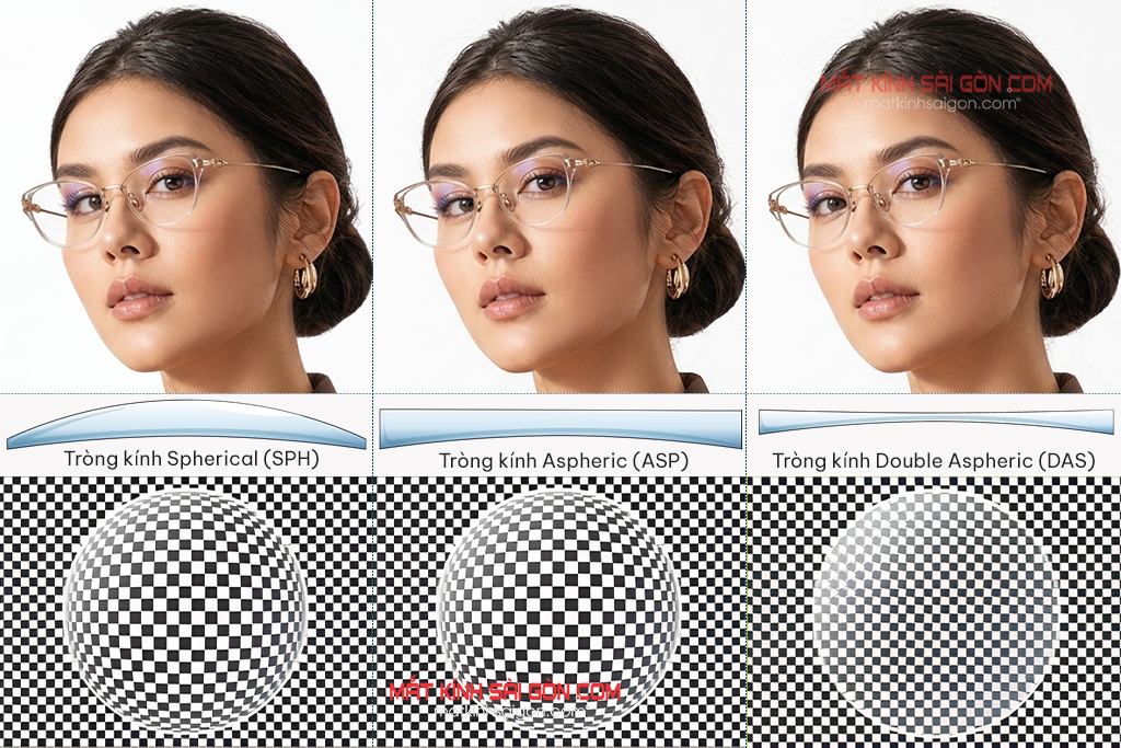 TRÒNG KÍNH PHI CẦU 2 MẶT CHEMI DOUBLE ASPHERIC - Hình 3