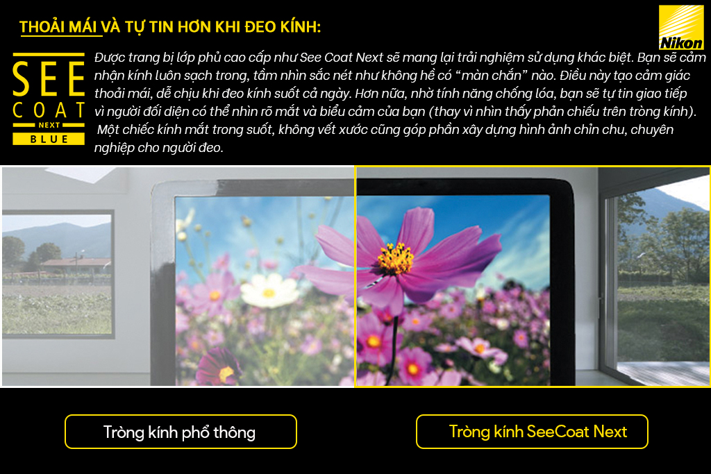 TRÒNG KÍNH KIỂM SOÁT ÁNH SÁNG XANH NIKON SEECOAT NEXT - Hình 9