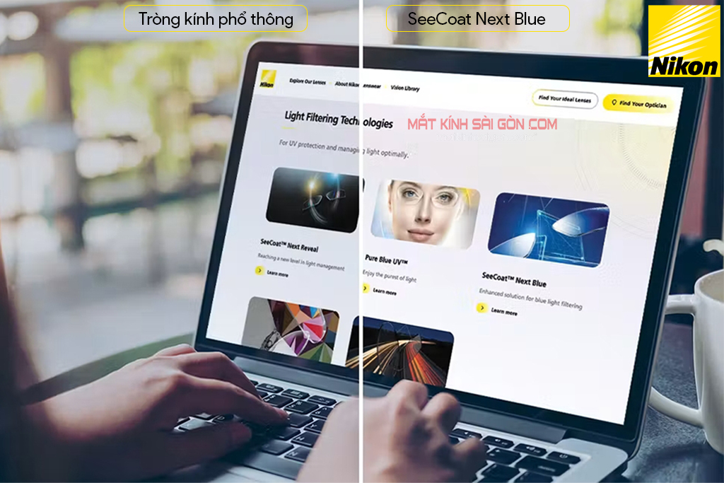 TRÒNG KÍNH KIỂM SOÁT ÁNH SÁNG XANH NIKON SEECOAT NEXT - Hình 2