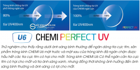 Tròng Kính Chemi U6 PERFECT UV 1.56 UV BLUE LIGHT CUT