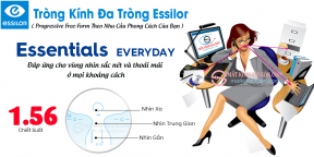 Tròng Kính Đa Tròng 1.56 Essilor  Essentials Everyday